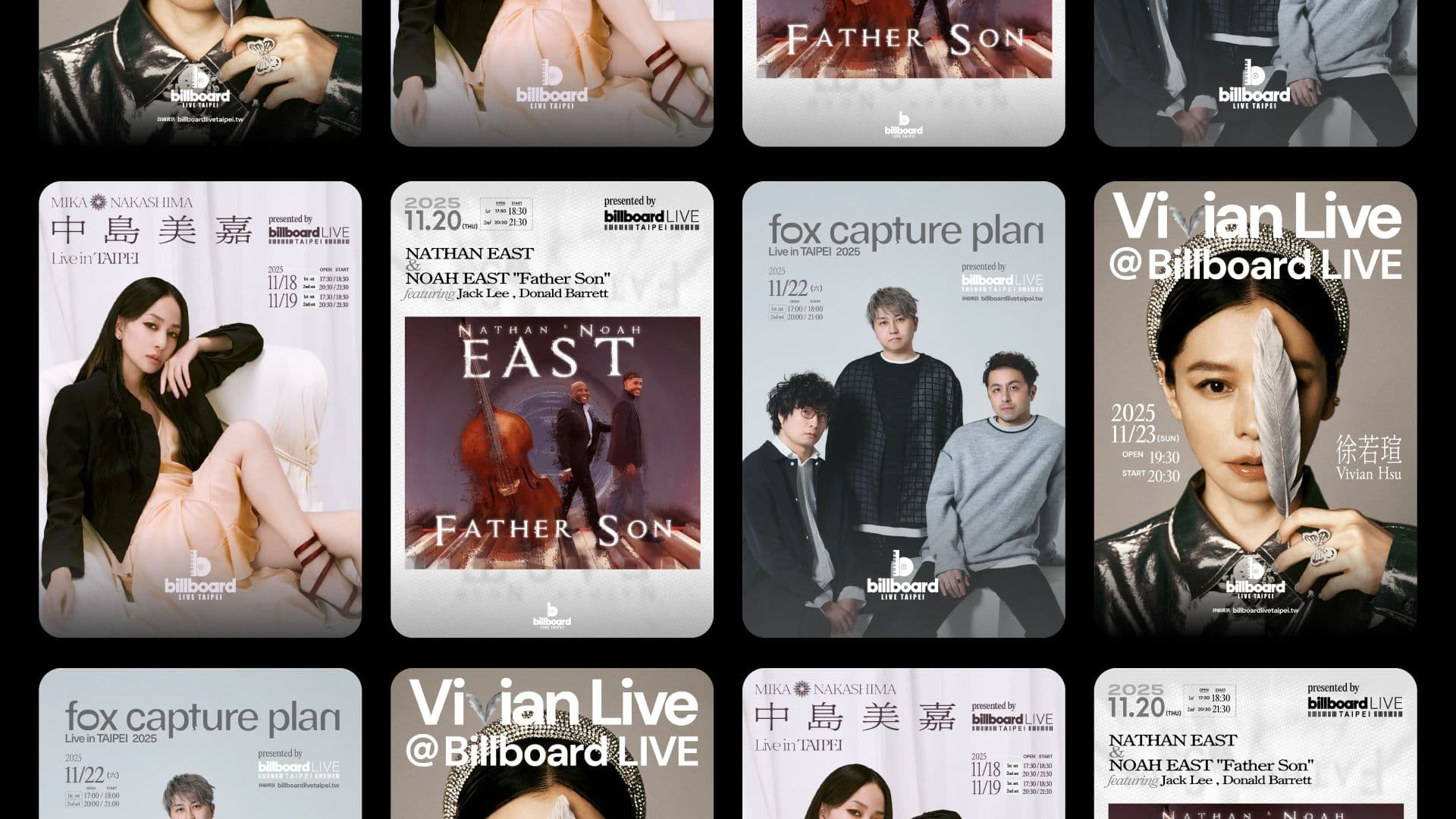 This Week's Stellar Lineup|Billboard Live TAIPEI